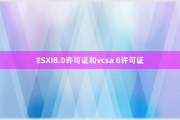 ESXI8.0许可证和vcsa 8许可证